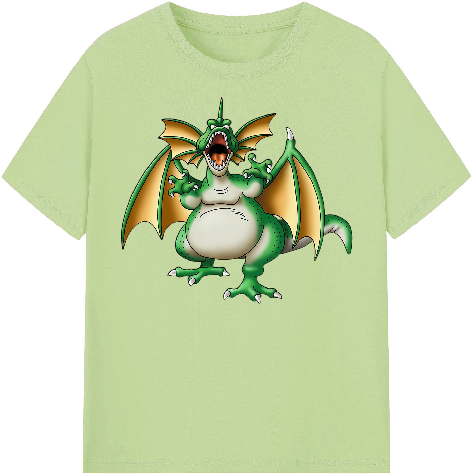 （画像用） ドラゴンクエスト Doragon Kuesuto Dragon Quest 綿100％半袖Tシャツ（フロントプリント）